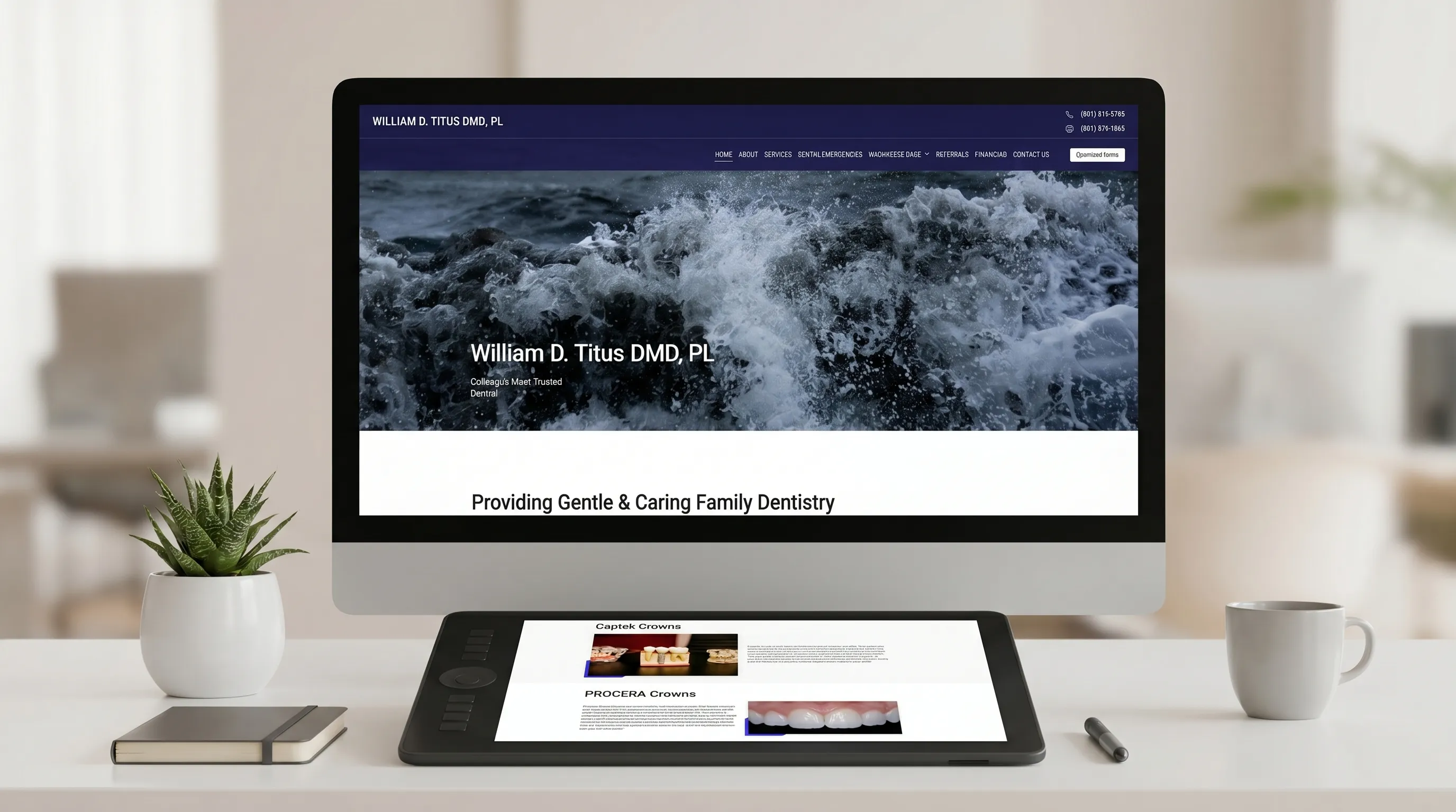 William D. Titus DMD website case study preview